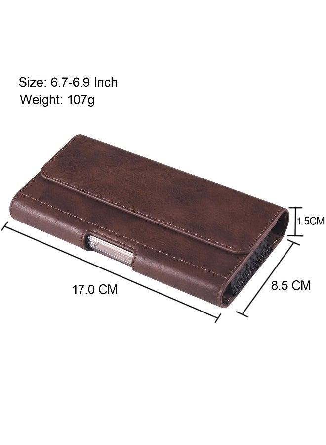 Leather Belt Clip Phone Case Man Waist Bag Holder For iPhone 16 15 13 Pro Max Samsung Galaxy S25 S24 S23 Xiaomi Redmi Note 12 Oppo Holster Pouch Cover